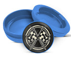 Racing Checkered Flag Snus Storage Case Blue