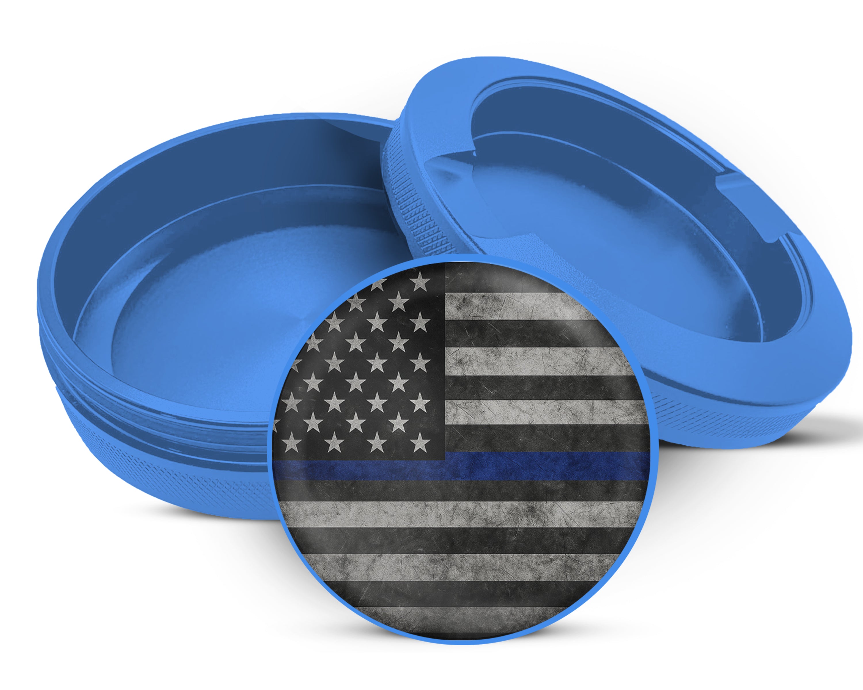 Flag Thin Blue Line Snus Storage Case Blue