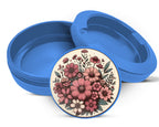 Vintage Flowers Snus Storage Case Blue