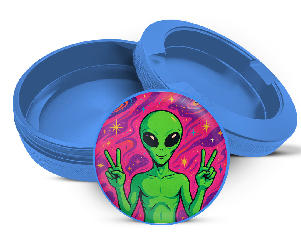 Alien We Come In Peace Snus Storage Case Blue