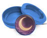 Crescent Moon in Dreamy Night Sky Snus Storage Case Blue