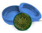 Golden Lotus Blossom Snus Storage Case Blue