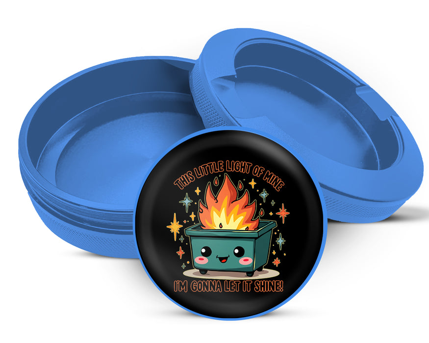 This Little Light Of Mine Dumpster Fire Snus Storage Case Blue