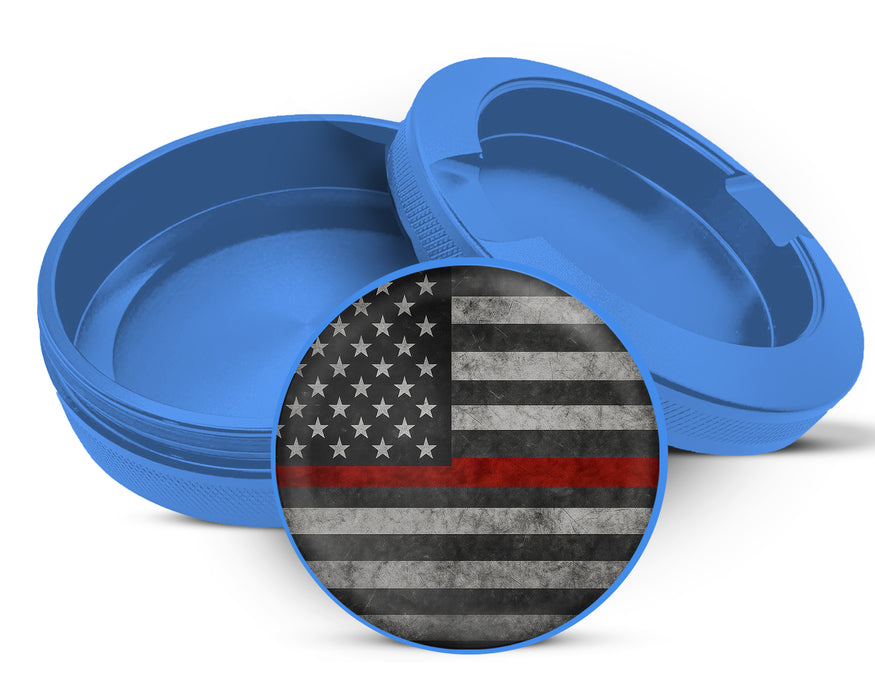 Thin Red Line - Support Firefighters Flag Snus Storage Case Blue