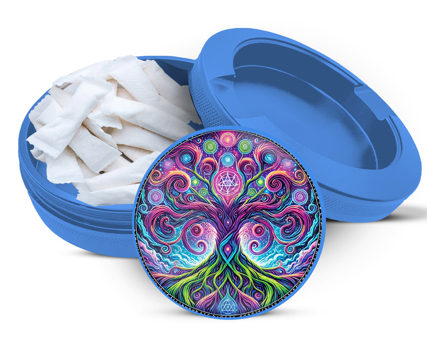 Psychedelic Yggdrasil, Old Norse Tree Of Life Zyn Storage Case Blue