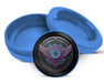 Cyberpunk Winged Circuit Emblem Snus Storage Case Blue