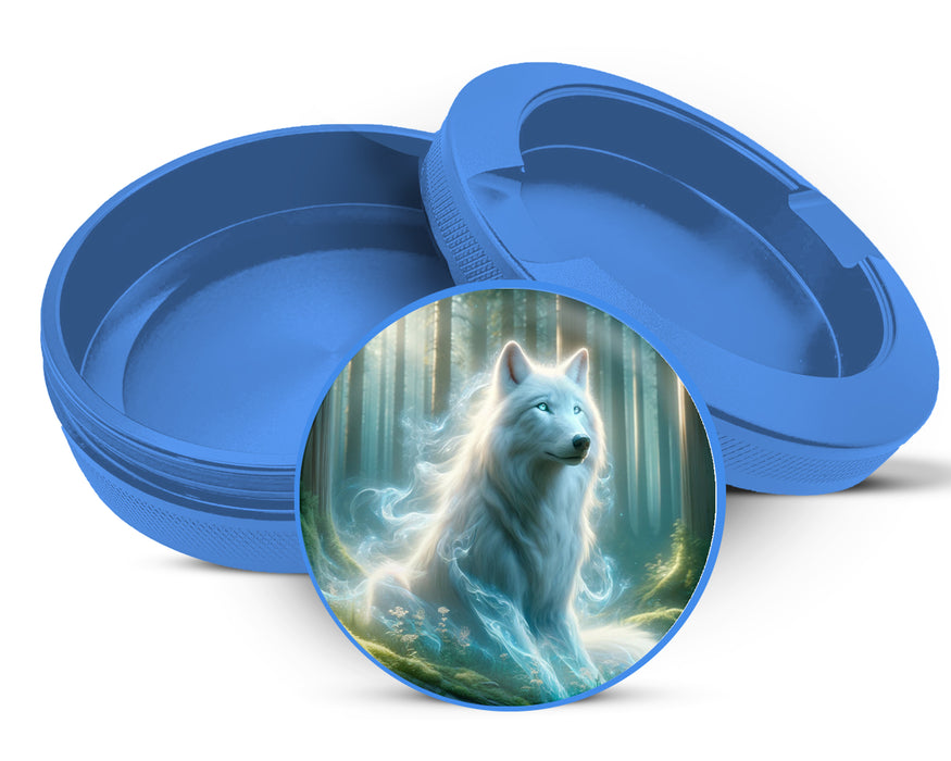 Wolf In A Mystical Forest Snus Storage Case Blue