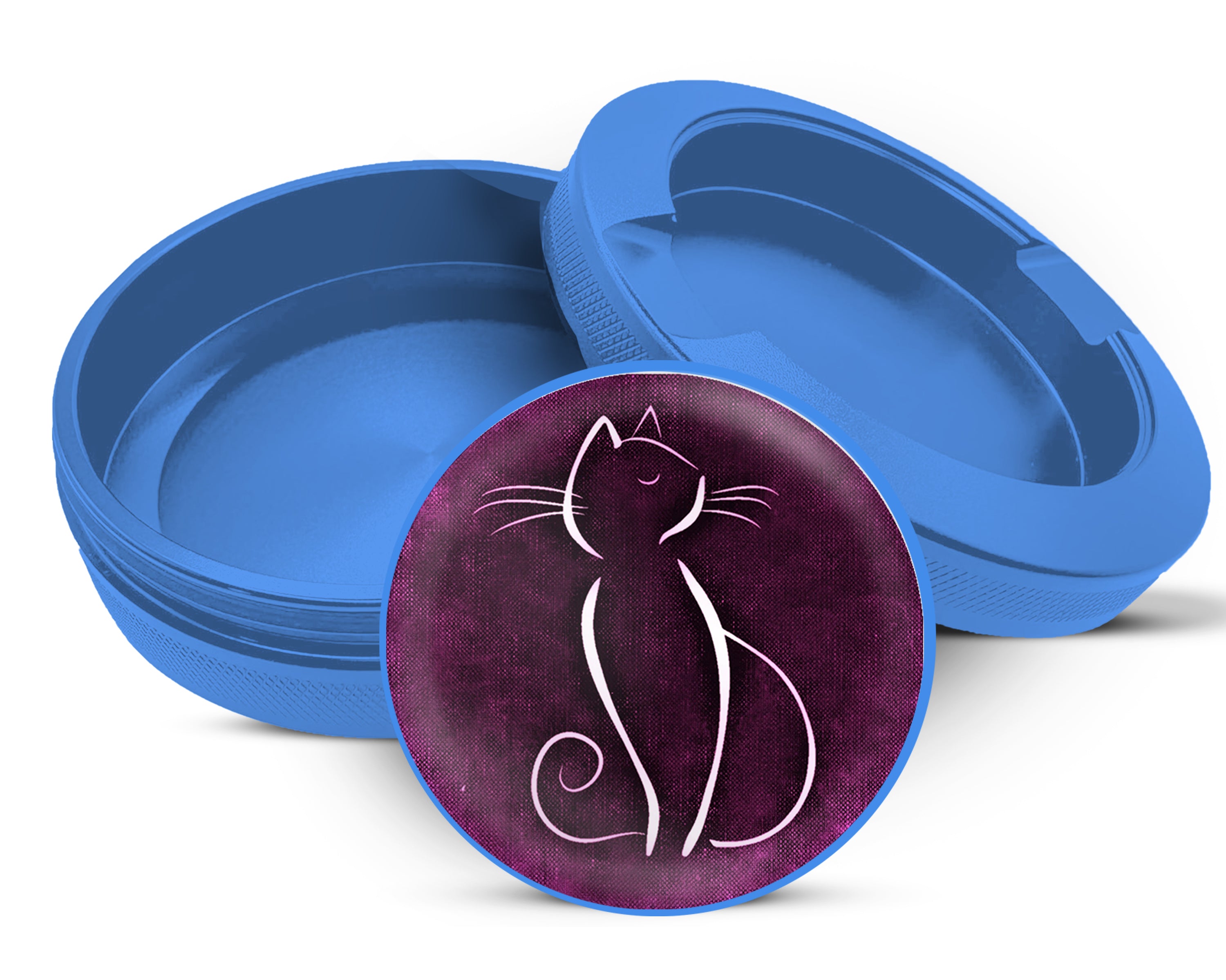 Purple Cat Lover Snus Storage Case Blue