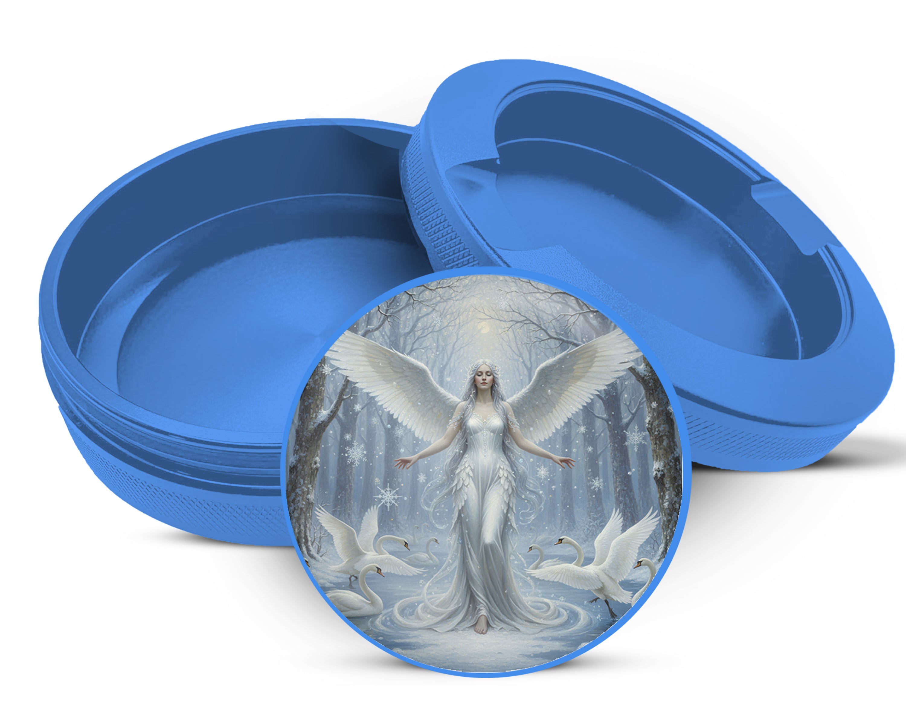 Winter Swan Queen Angel Snus Storage Case Blue