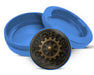 Steampunk Gear Clockwork Circle Art Snus Storage Case Blue
