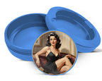 Sultry Vintage Glamour Muse Snus Storage Case Blue
