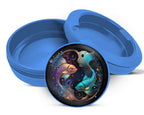 Pisces Zodiac Sign Fish Symbol Snus Storage Case Blue