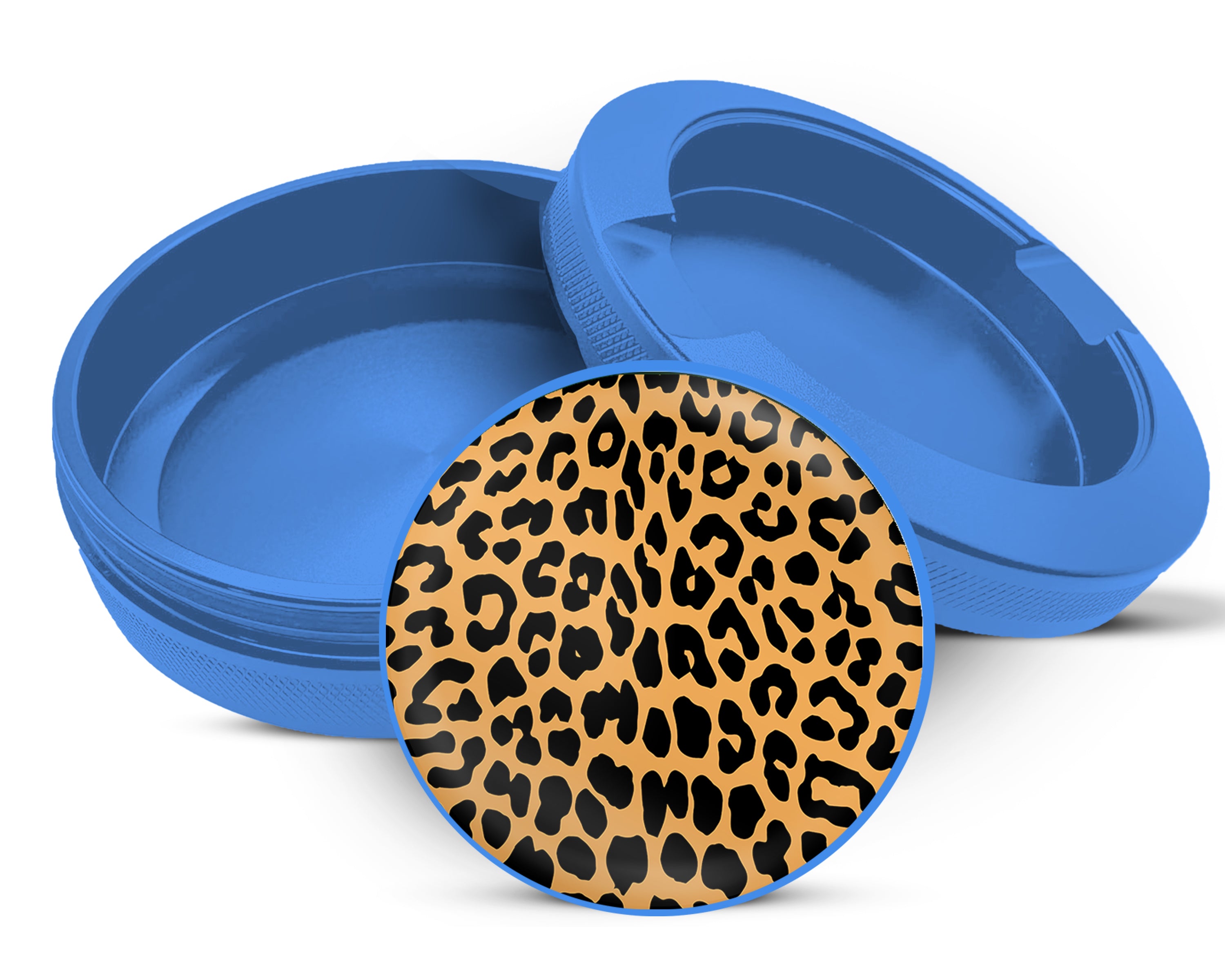 Leopard Print Snus Storage Case Blue