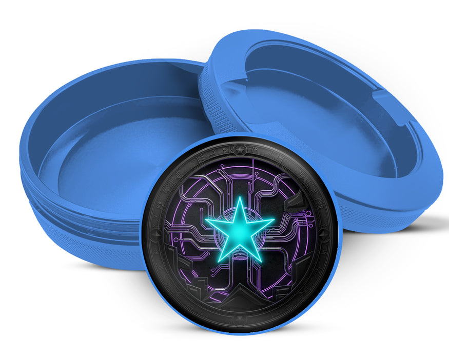 Neon Techno Star Circuit Zyn Storage Case Blue