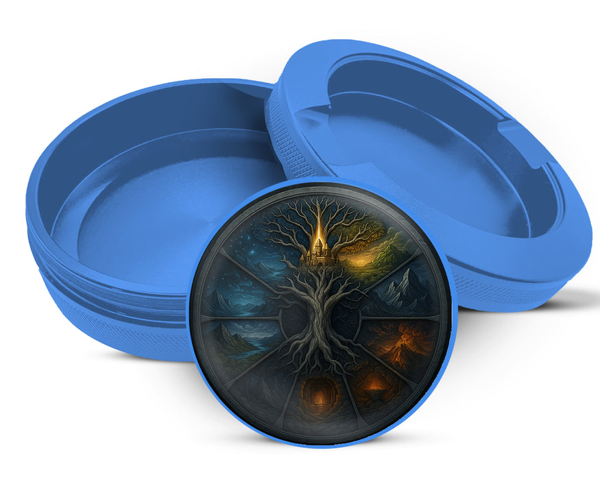 Yggdrasil Nine Realms Wheel Zyn Storage Case Blue