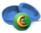 Owl Perched On A Golden Moon Snus Storage Case Blue