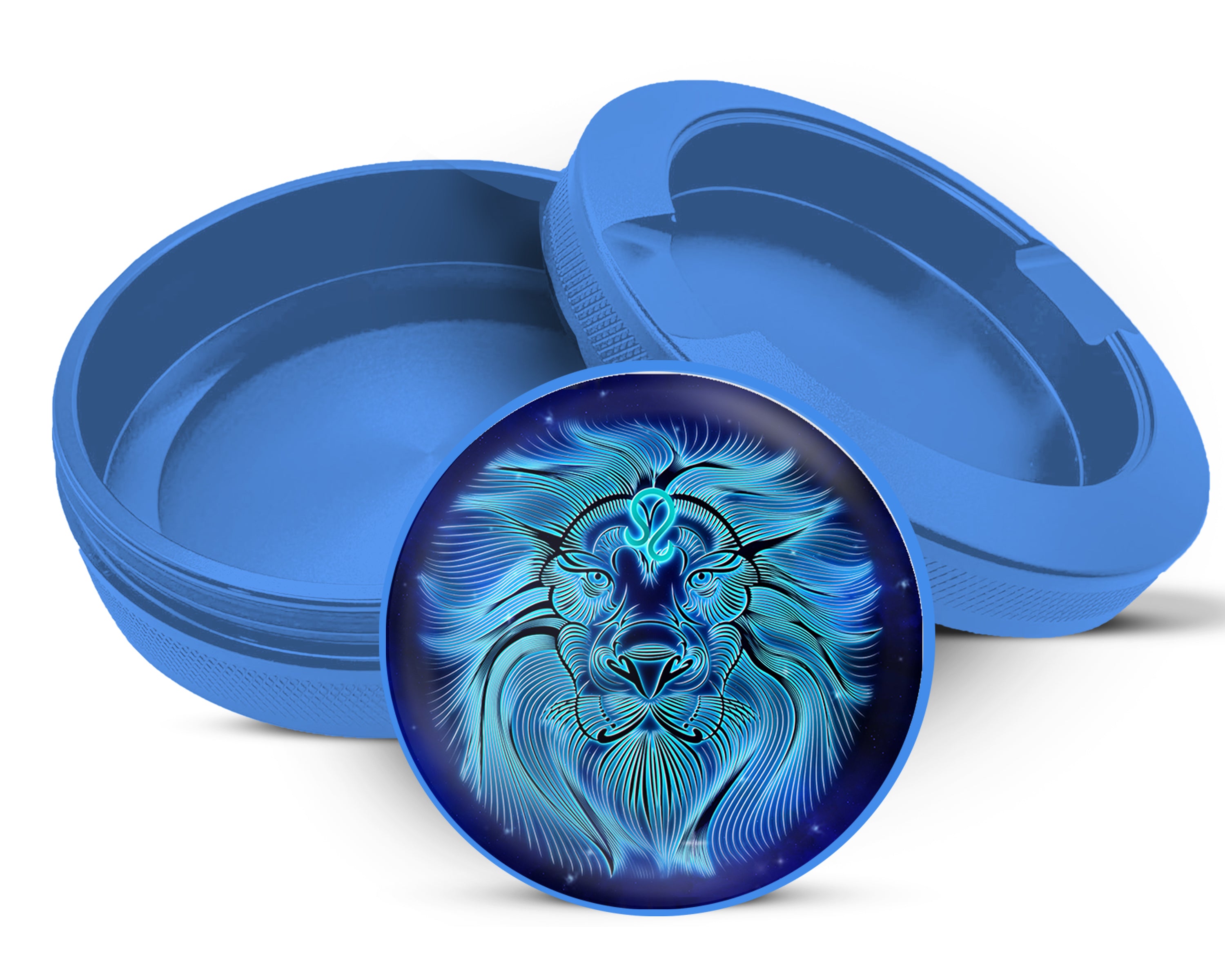 Leo Zodiac Astrology Snus Storage Case Blue
