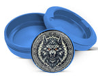 Giant Norse Wolf Fenrir Snus Storage Case Blue