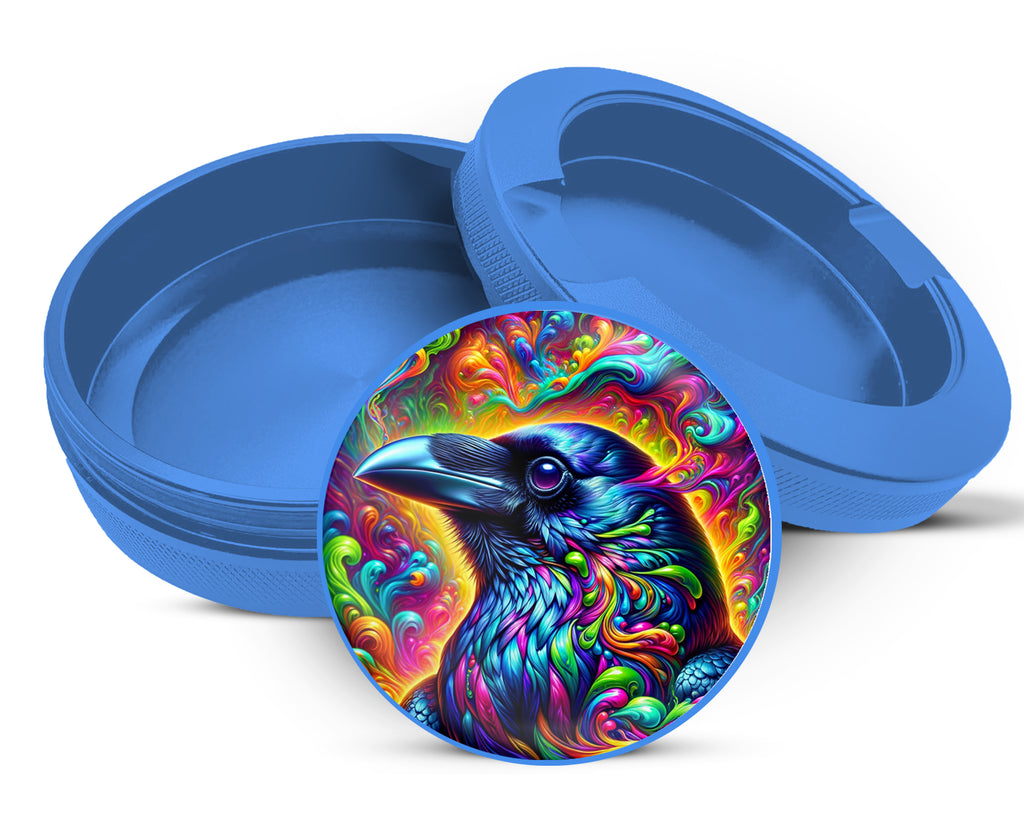 Trippy Raven Snus Storage Case Blue