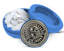 Death Metal Skull and Guitar Snus Storage Case Blue