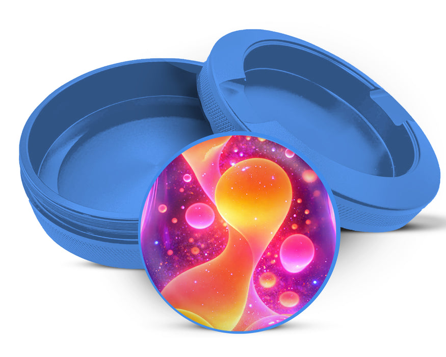 Trippy Psychedelic Lava Lamp Glow Design Snus Storage Case Blue