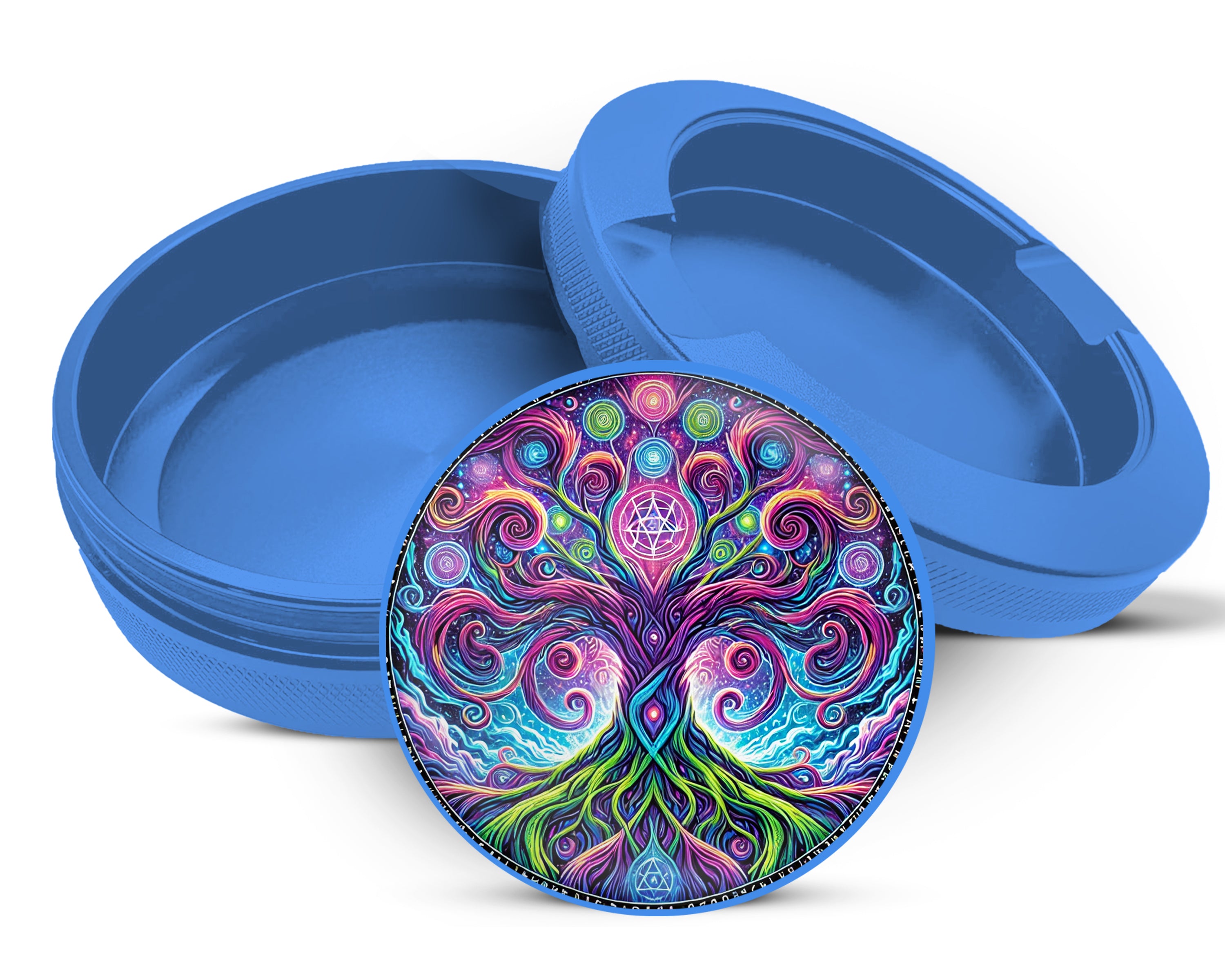 Psychedelic Yggdrasil, Old Norse Tree Of Life Snus Storage Case Blue