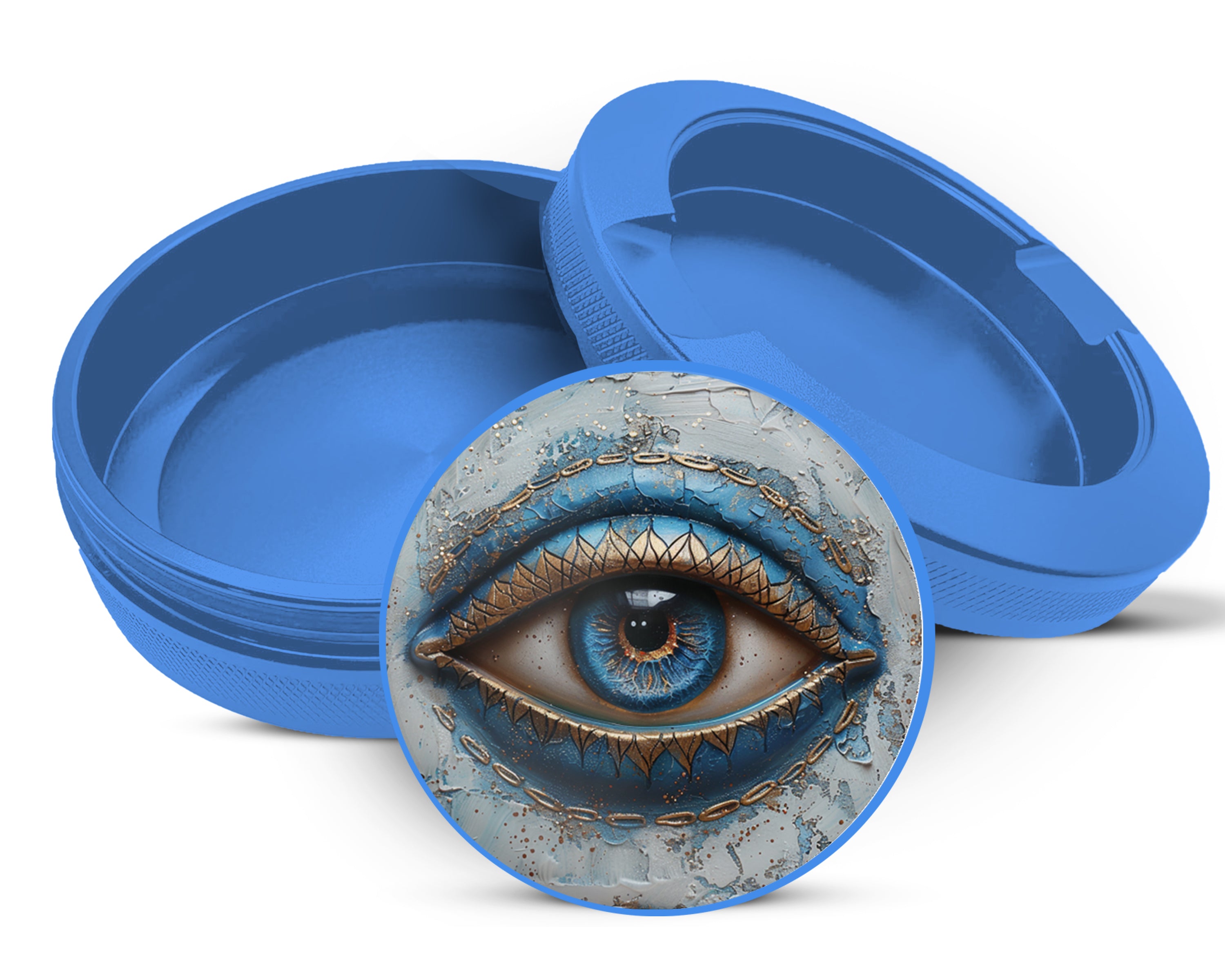 Modern Nazar Evil Eye Snus Storage Case Blue