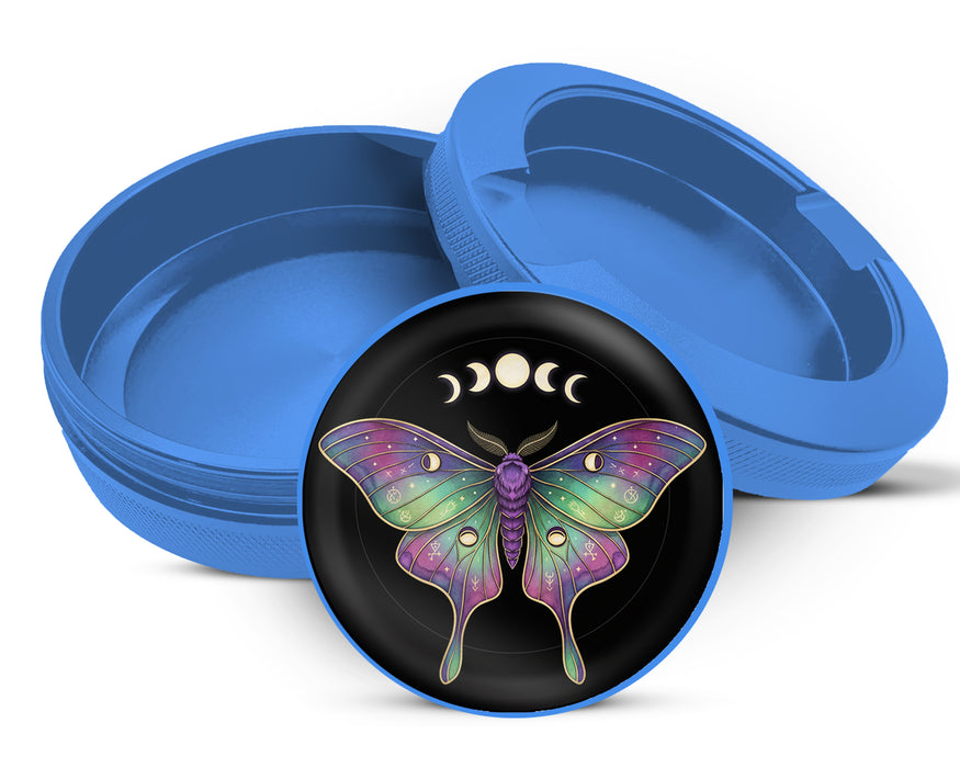 Lunar Phases Cosmic Moth Zyn Storage Case Blue