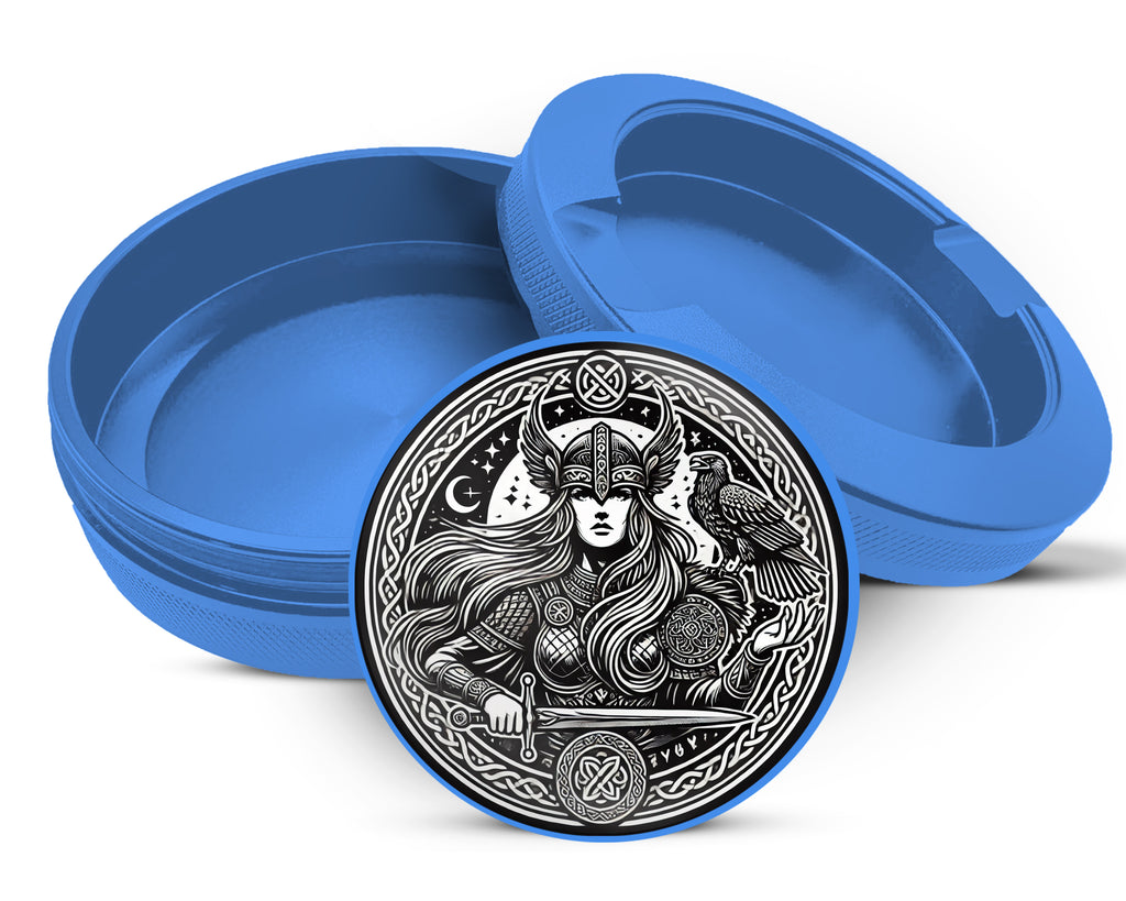 Freya Norse Goddess Snus Storage Case Blue