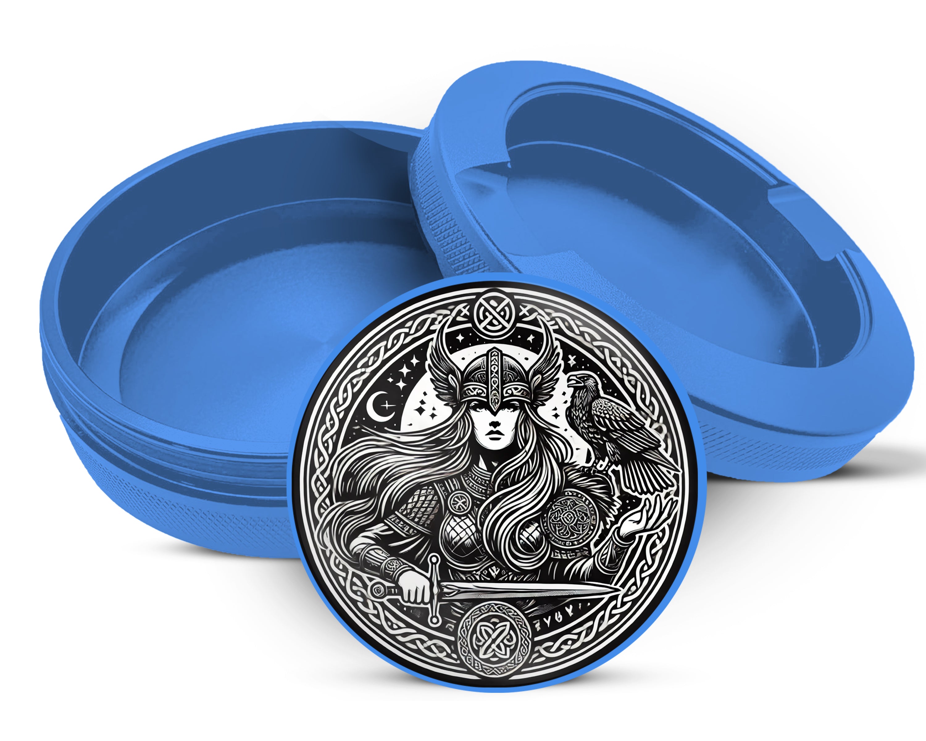 Freya Norse Goddess Snus Storage Case Blue