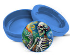 Skeleton Grinder Van Gogh Style Snus Storage Case Blue