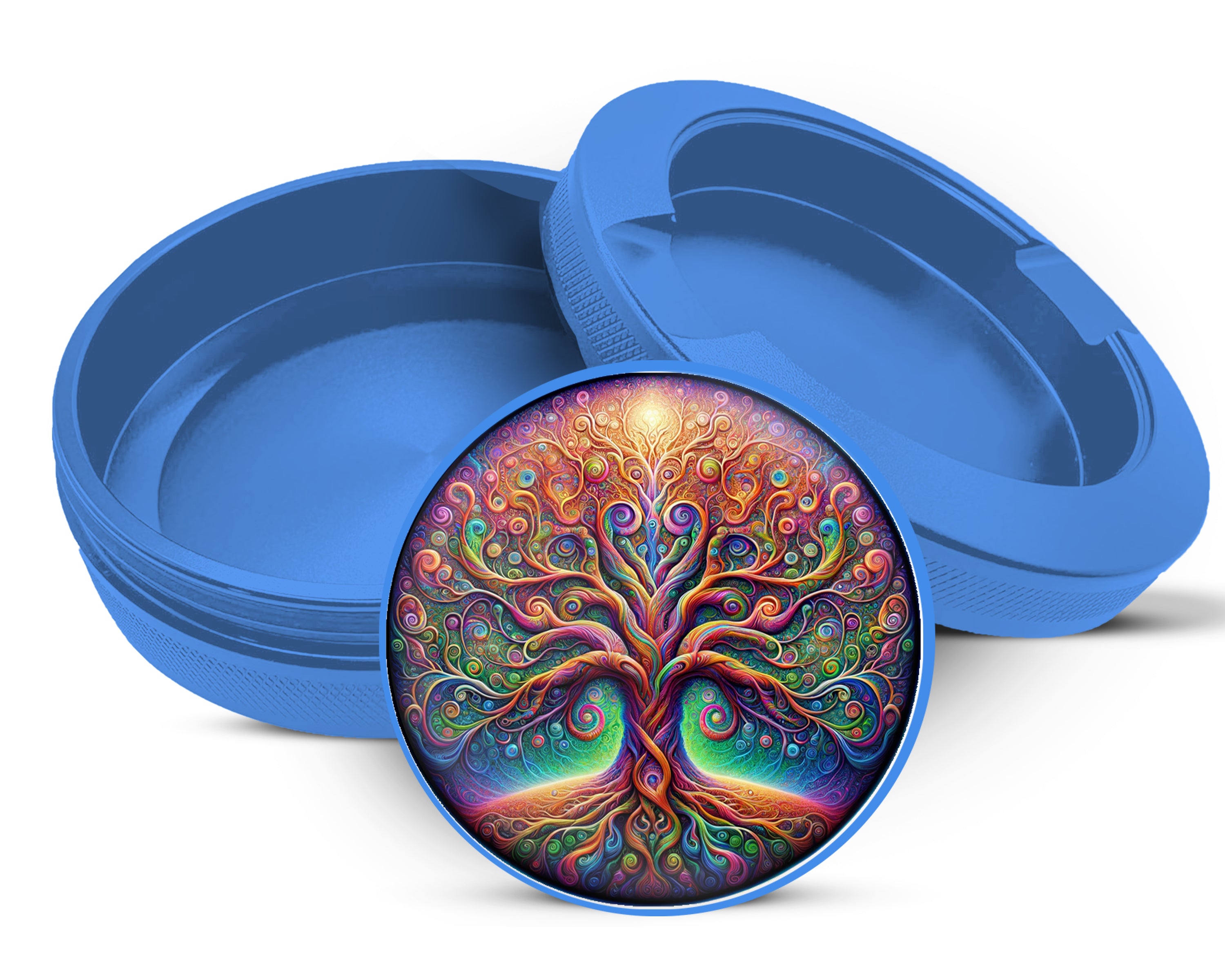 Psychedelic Tree Of Life Snus Storage Case Blue