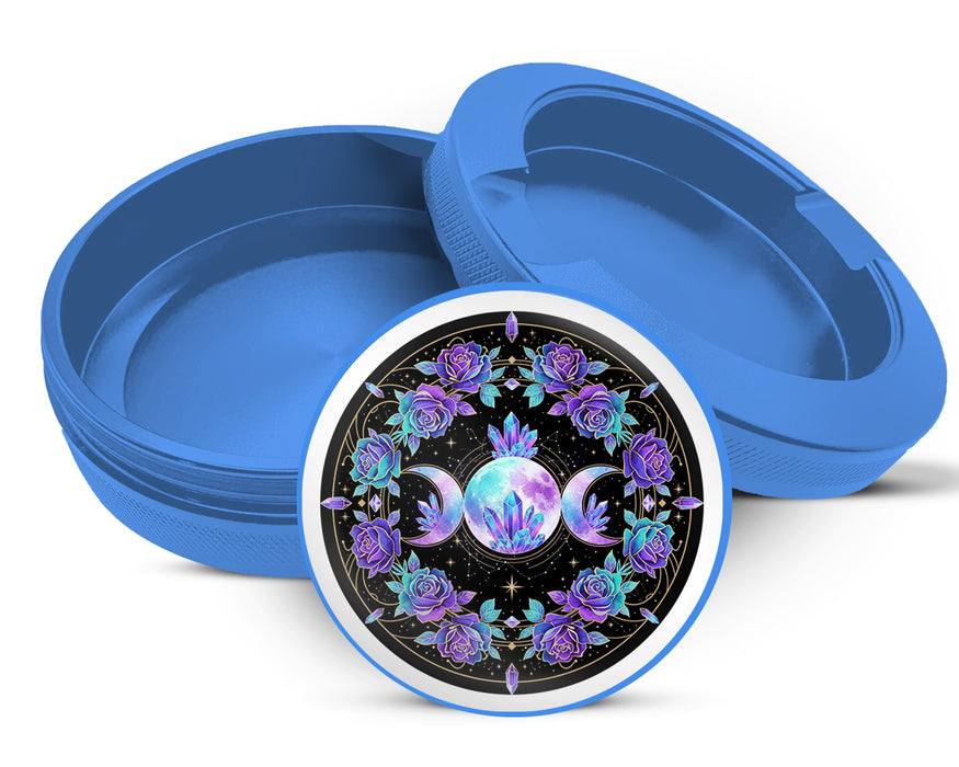 Crystal Rose Moon Trinity Snus Storage Case Blue