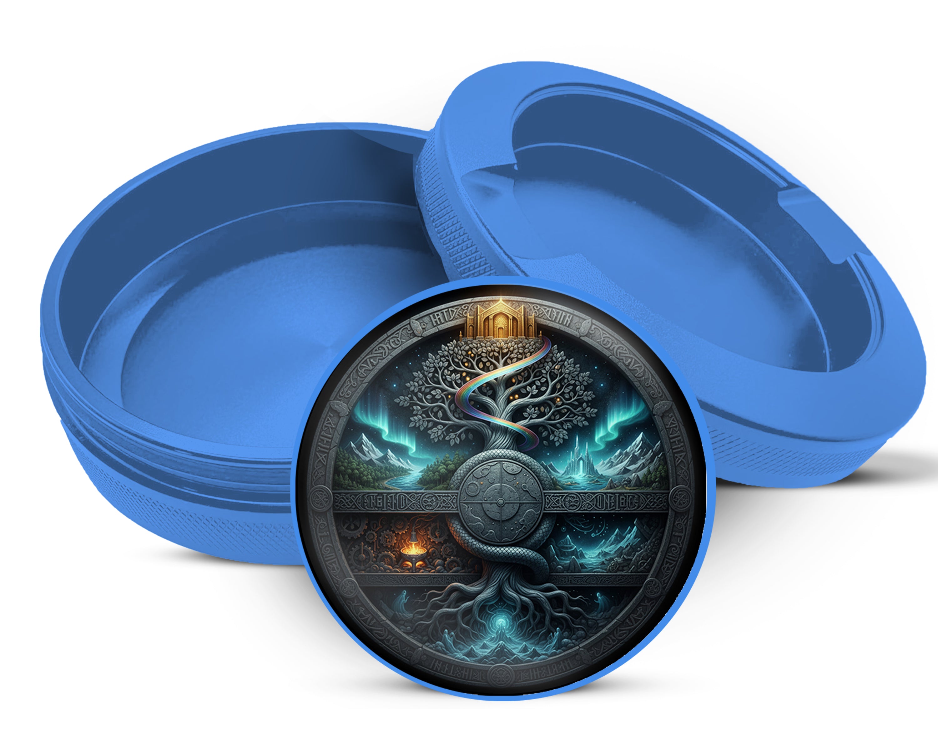 Yggdrasil Realms Cosmic Portal Snus Storage Case Blue