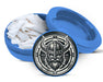 Viking Warrior Helmet Snus Storage Case Blue