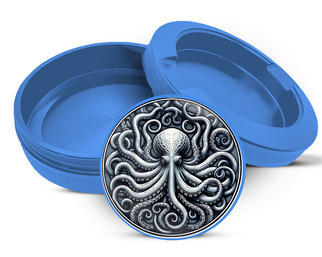 Kraken Octopus Snus Storage Case Blue