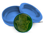 Golden Hamsa Hand Snus Storage Case Blue