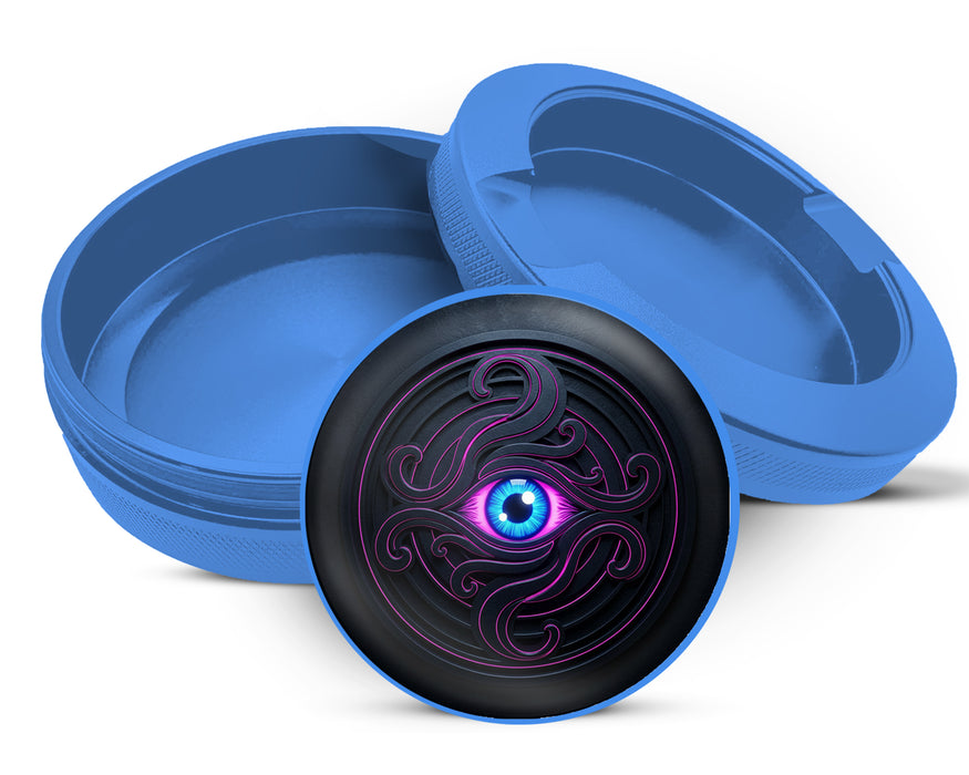 Neon Eye Chaos Sigil Snus Storage Case Blue