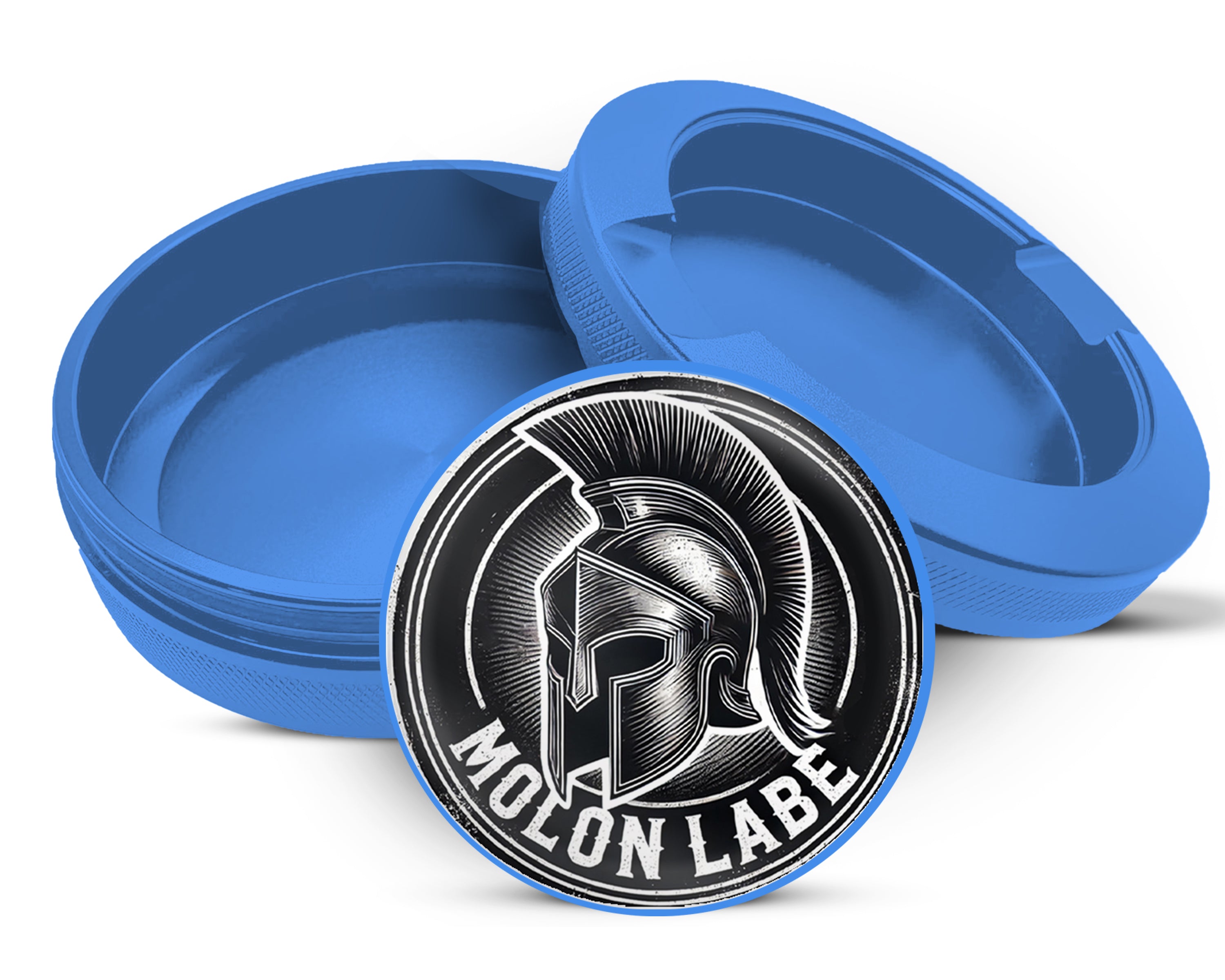 Molon Labe Spartan Helmet Snus Storage Case Blue
