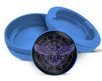Psychedelic Raven Sigil Circle Snus Storage Case Blue