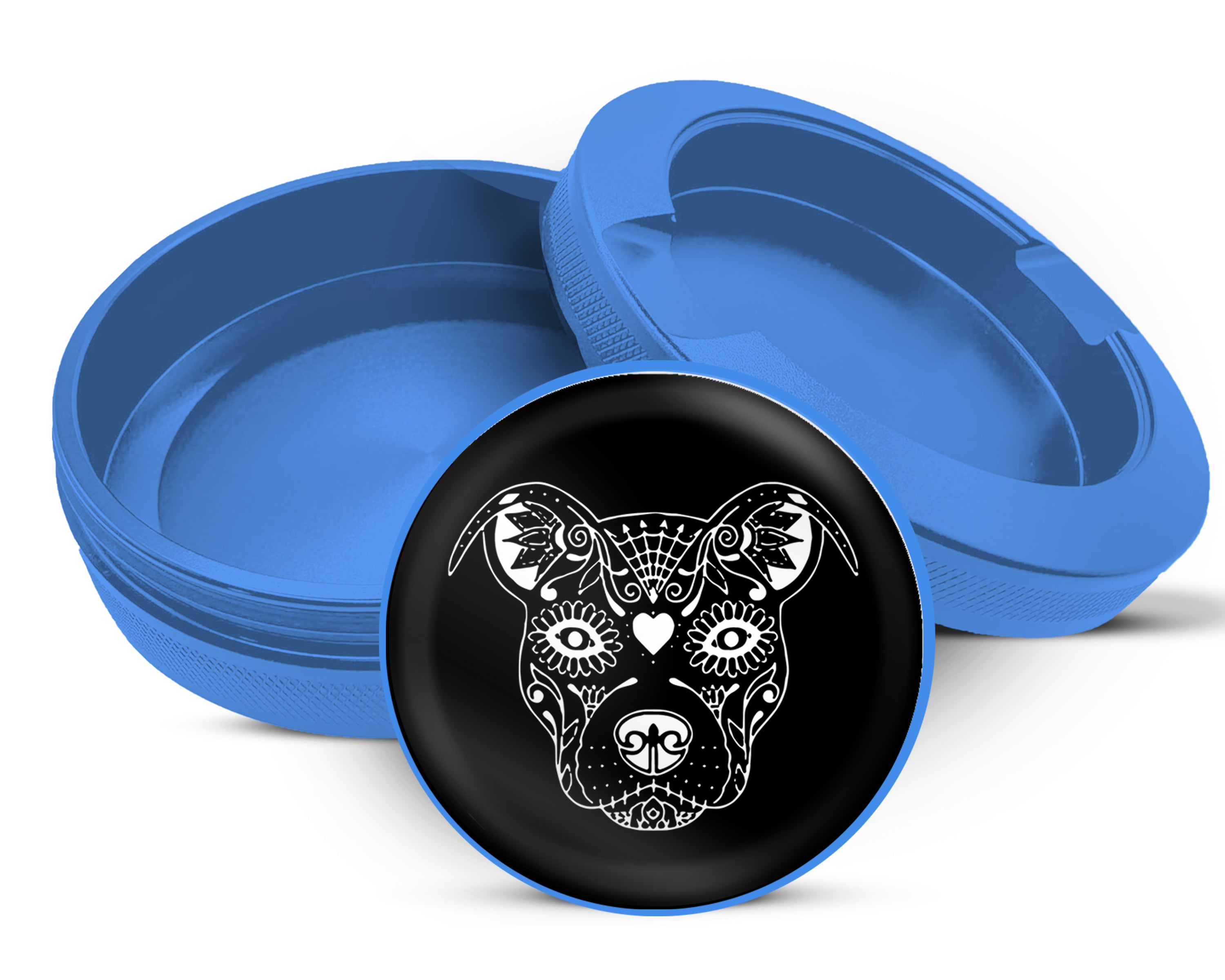 Pitbull Day Of The Dead Snus Storage Case Blue