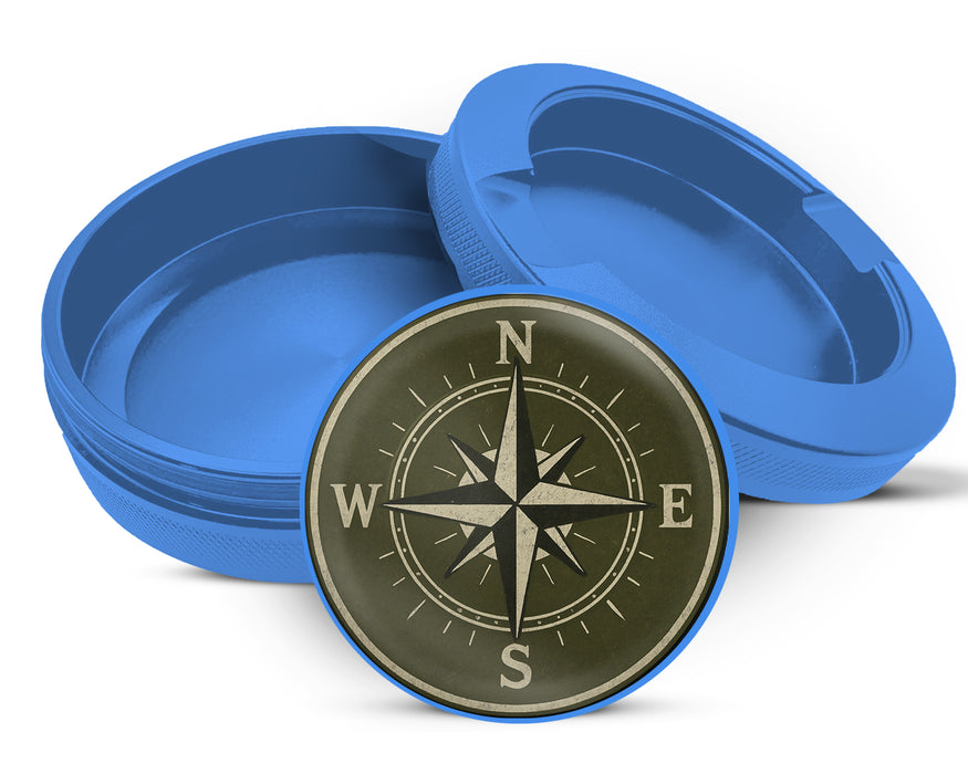 Vintage Compass Zyn Storage Case Blue