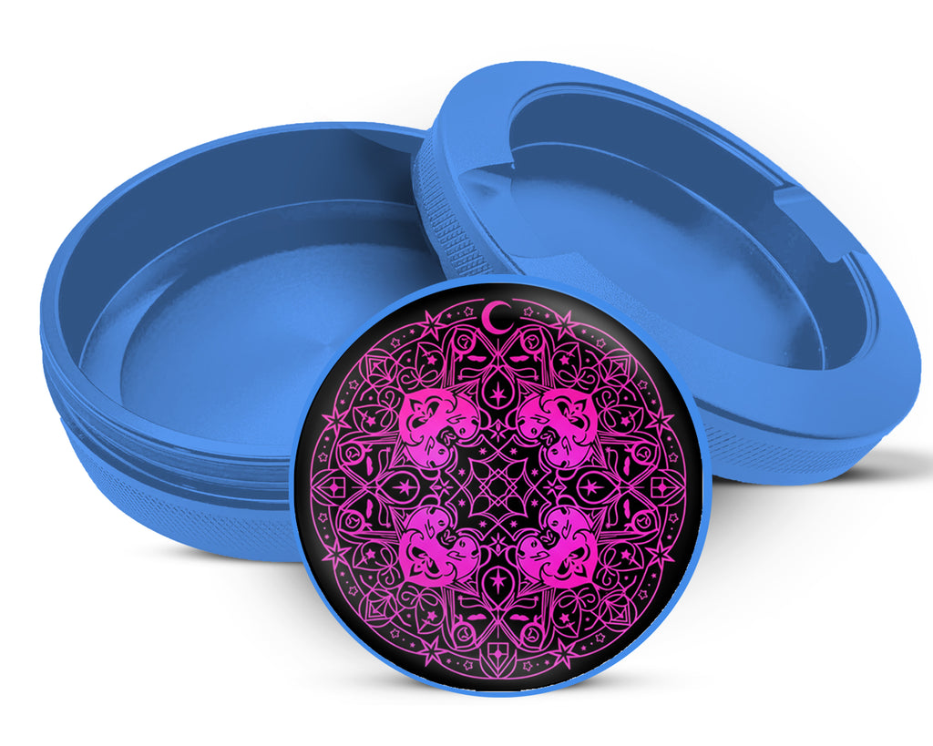 Witchy Cosmic Sigil Mandala Snus Storage Case Blue