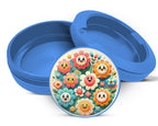 Happy Flower Power Snus Storage Case Blue