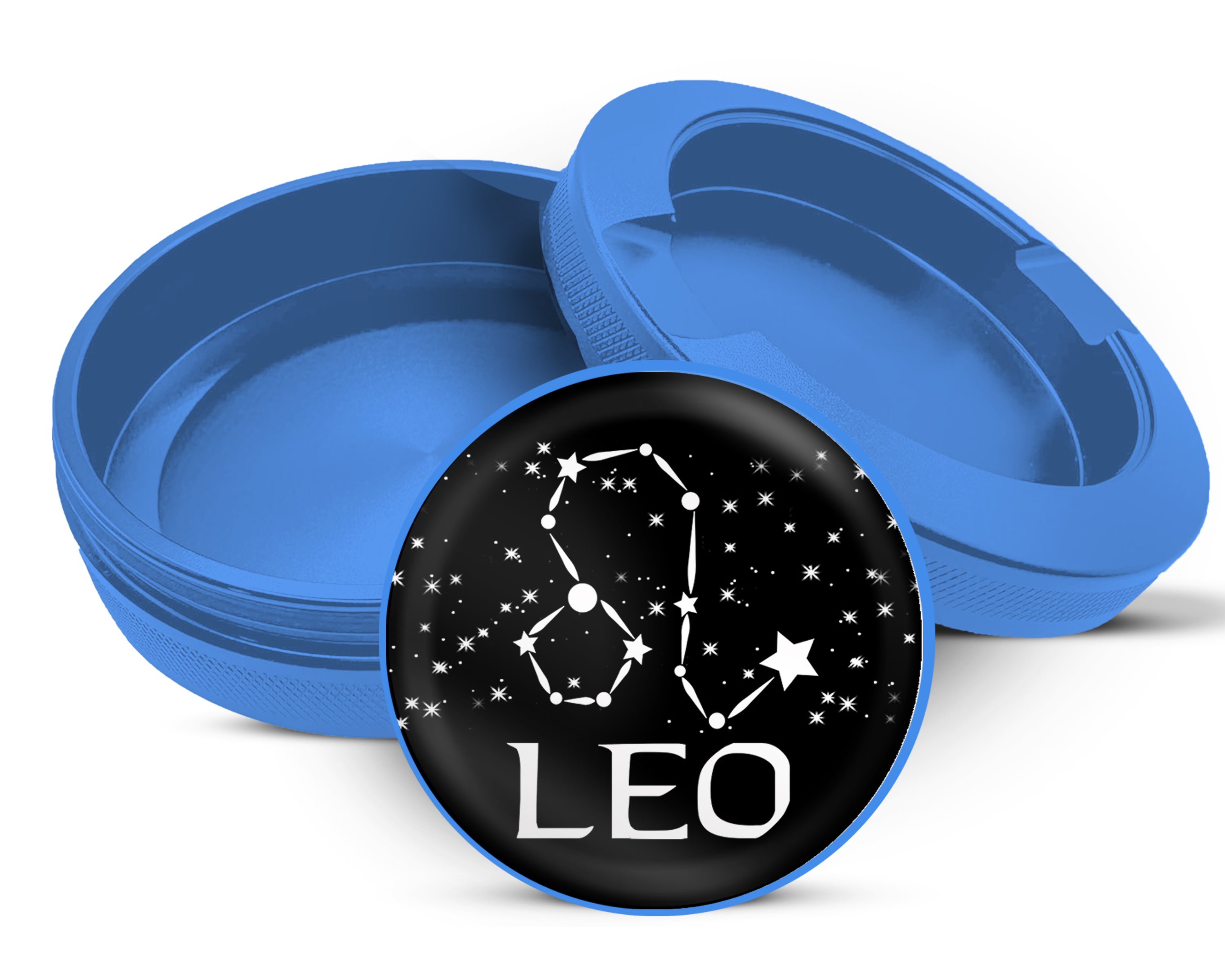 Leo, the Lion Zodiac Birth Sign Snus Storage Case Blue