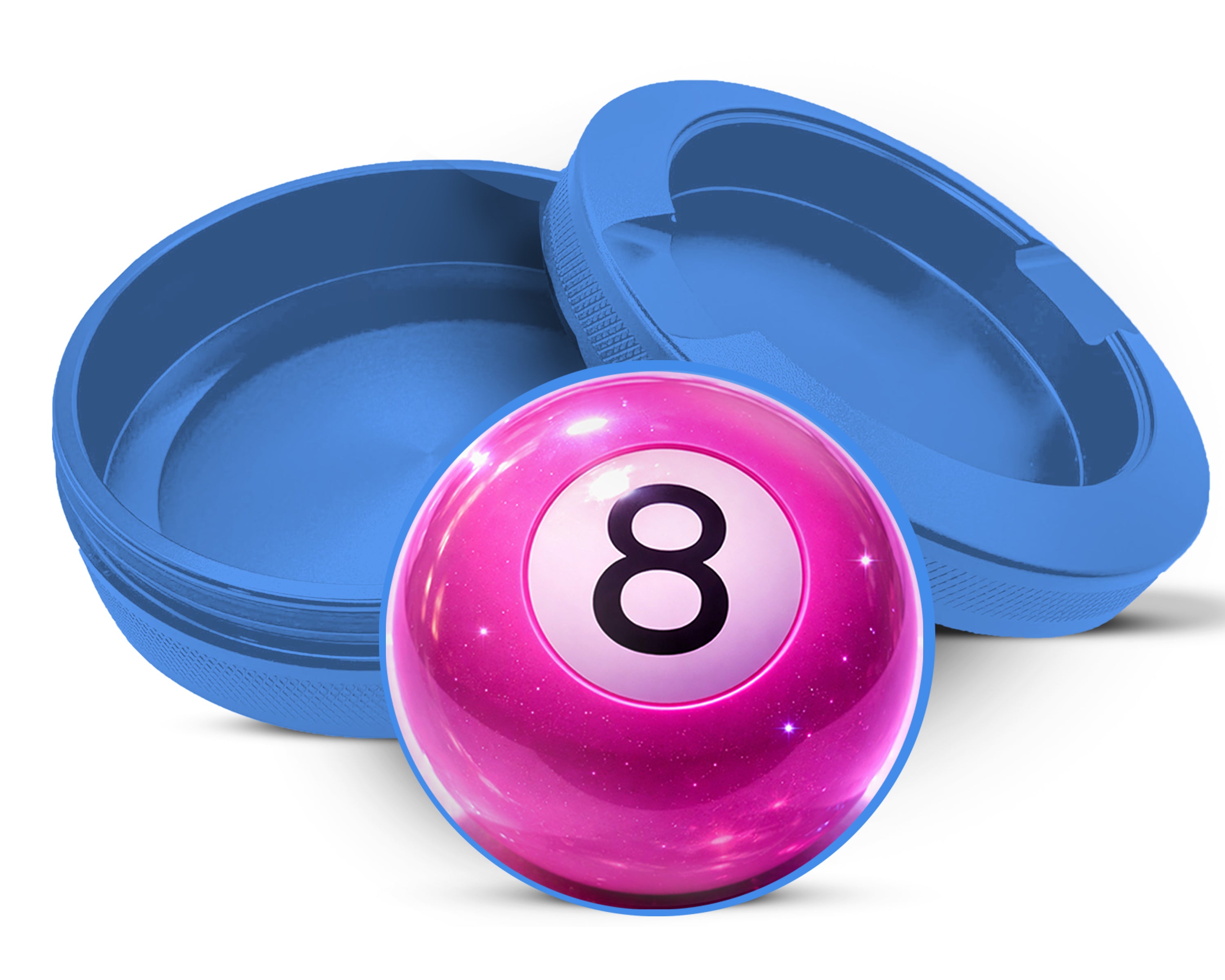 Glossy Pink Magic 8 Ball Pop Aesthetic Snus Storage Case Blue
