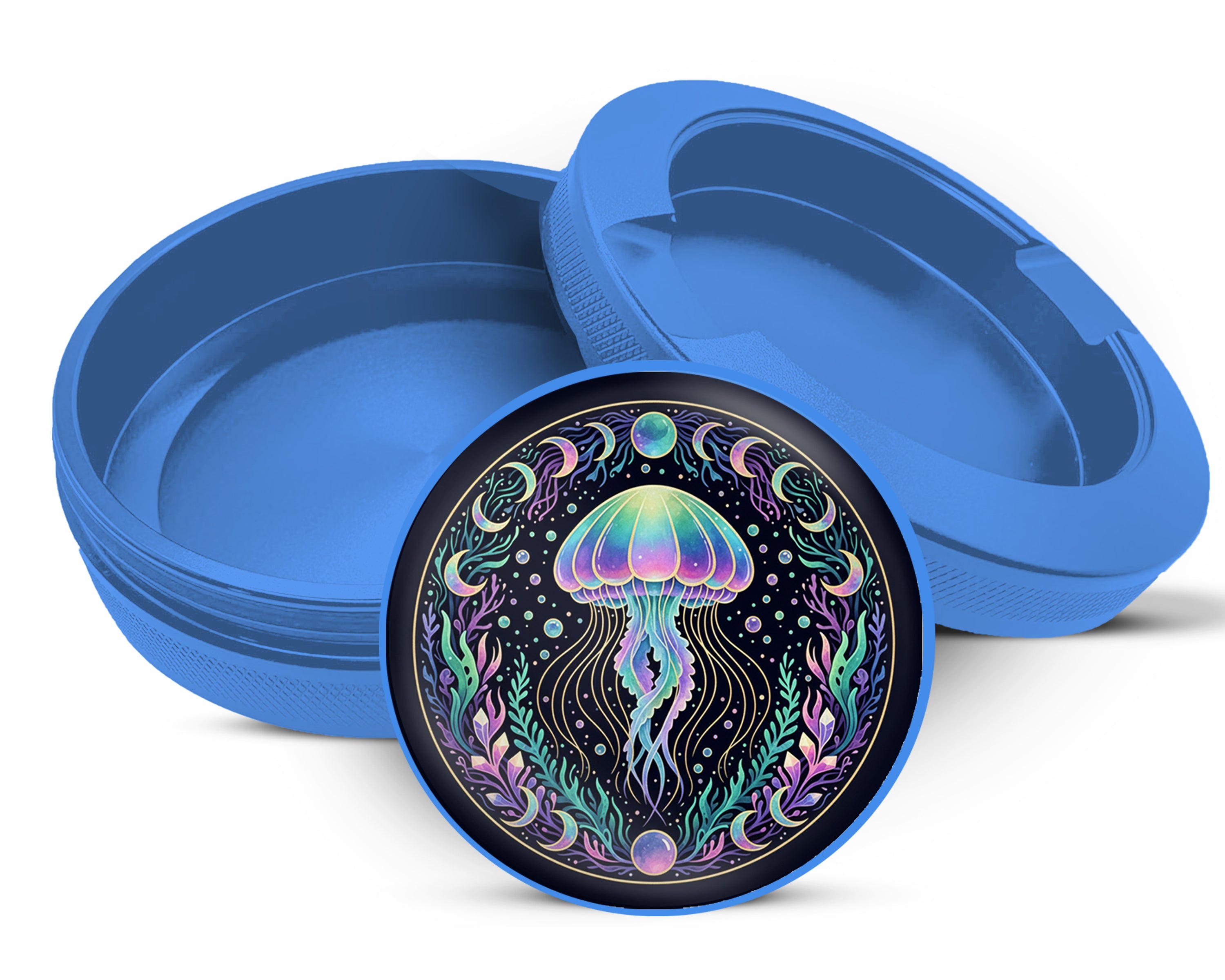 Mystic Moon Jellyfish Bloom Snus Storage Case Blue