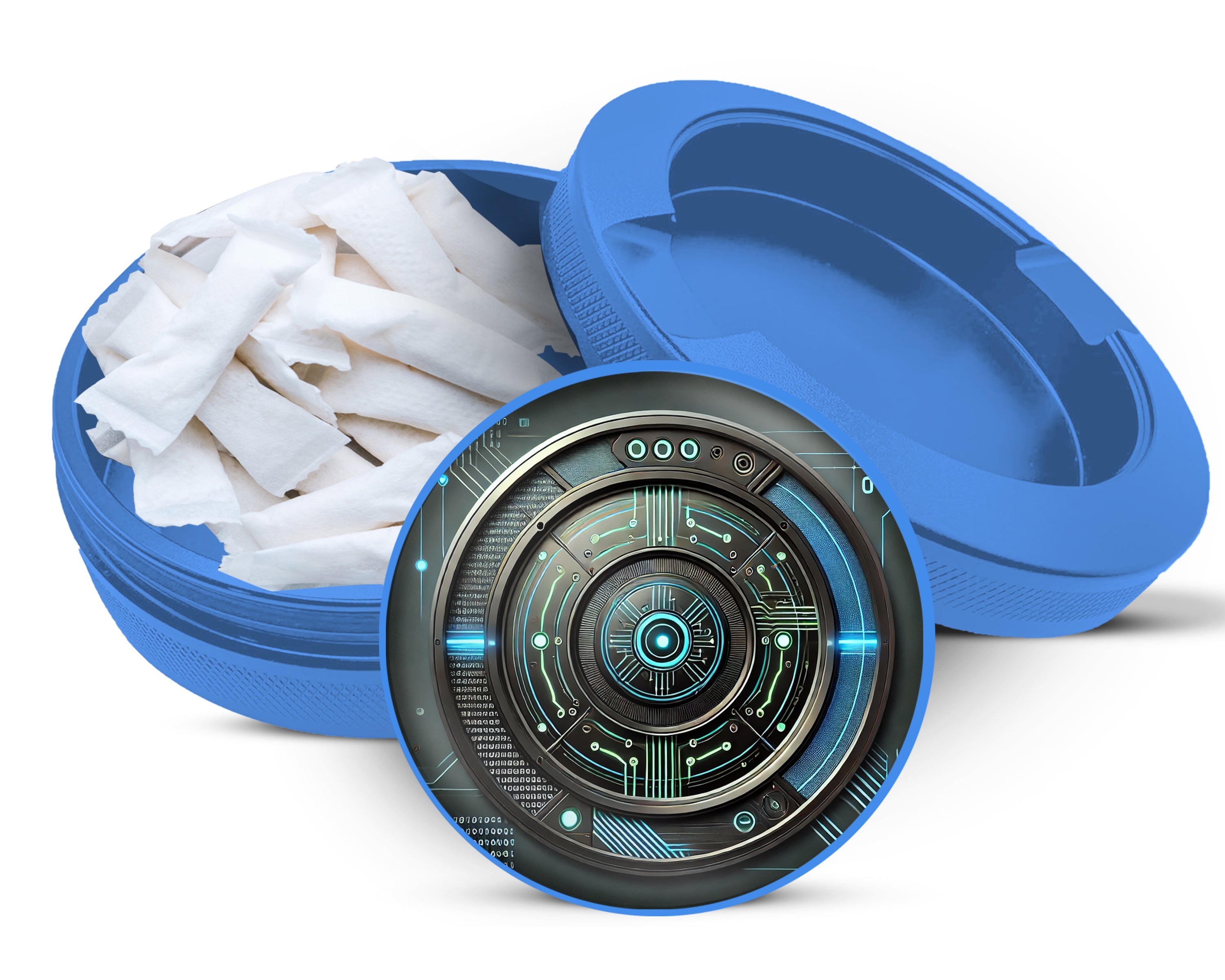 Tech Bro Snus Storage Case Blue
