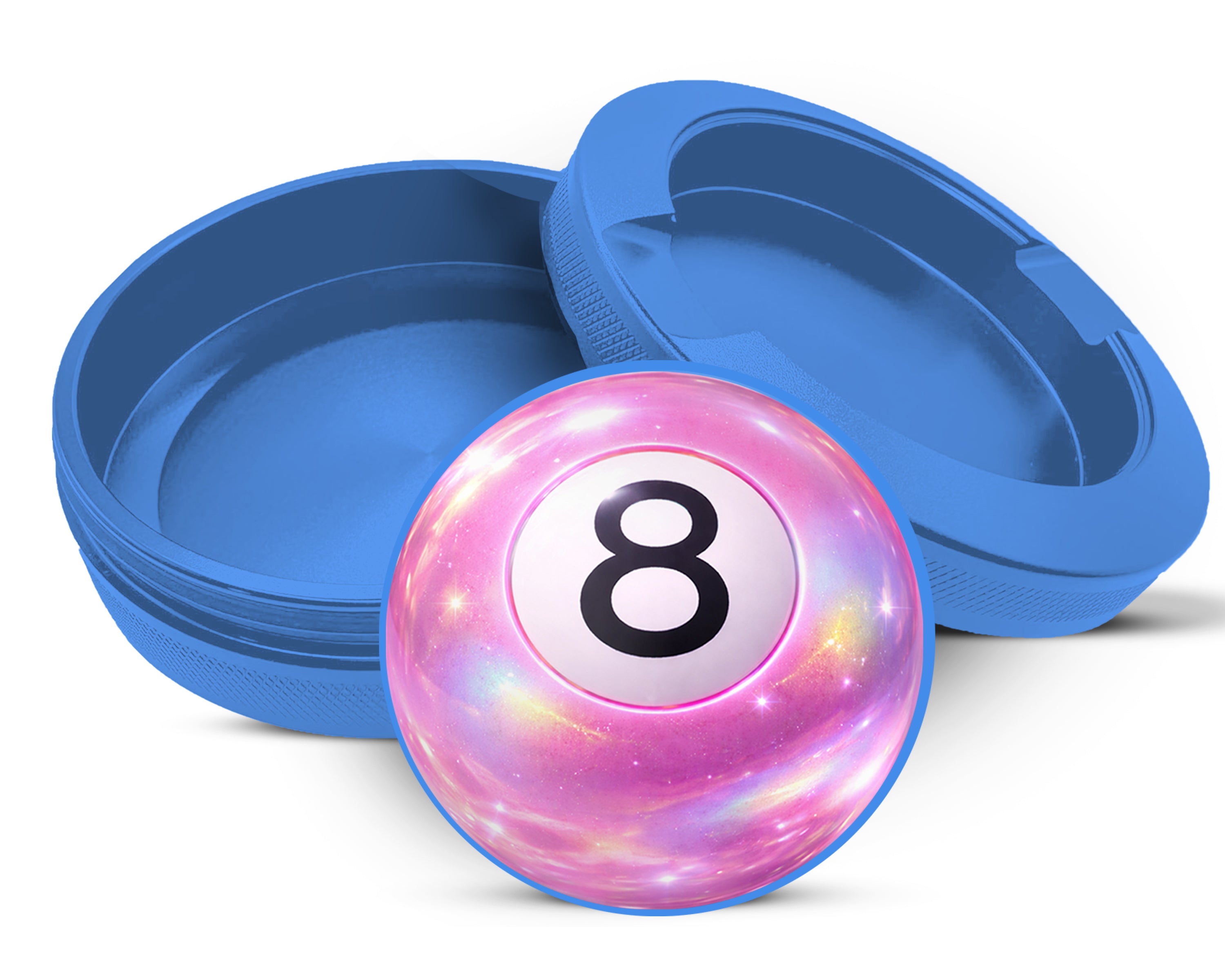 Pink Magic 8 Ball Digital Pop Art Snus Storage Case Blue