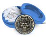 Biker Skull Snus Storage Case Blue